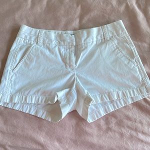 Jcrew white chino shorts